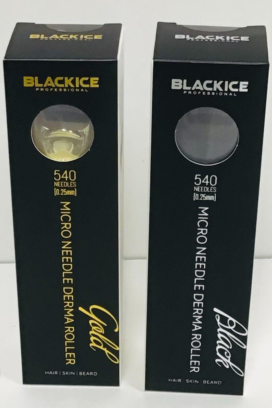Black Ice Professional Micro Needle Derma Roller Hair Skin Beard Black