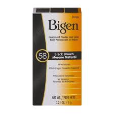 Bigen Permanent Powder Hair Color 58 Black Brown 1 EA